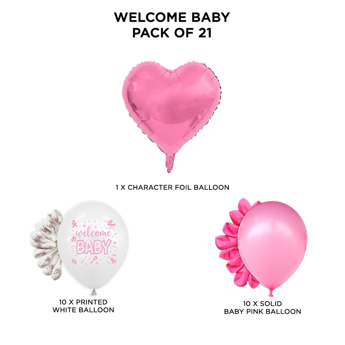 Welcome Baby Printed Balloons Bouquet Collection