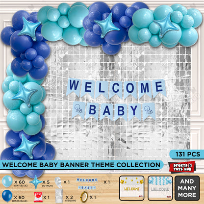 Welcome Baby Card Banner Arch Theme