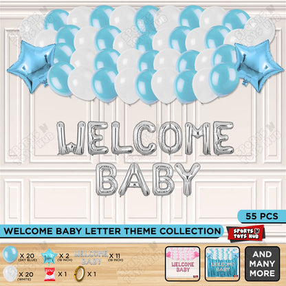 Welcome Baby Foil Letter Theme Without Curtain