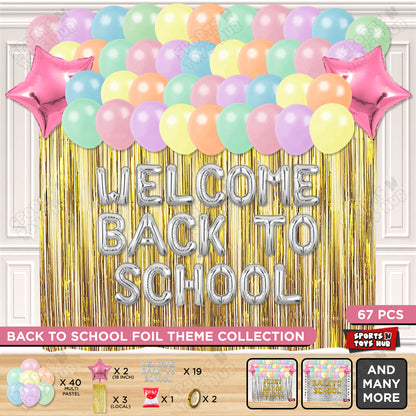 Welcome Back To School Foil Letters Theme Collection