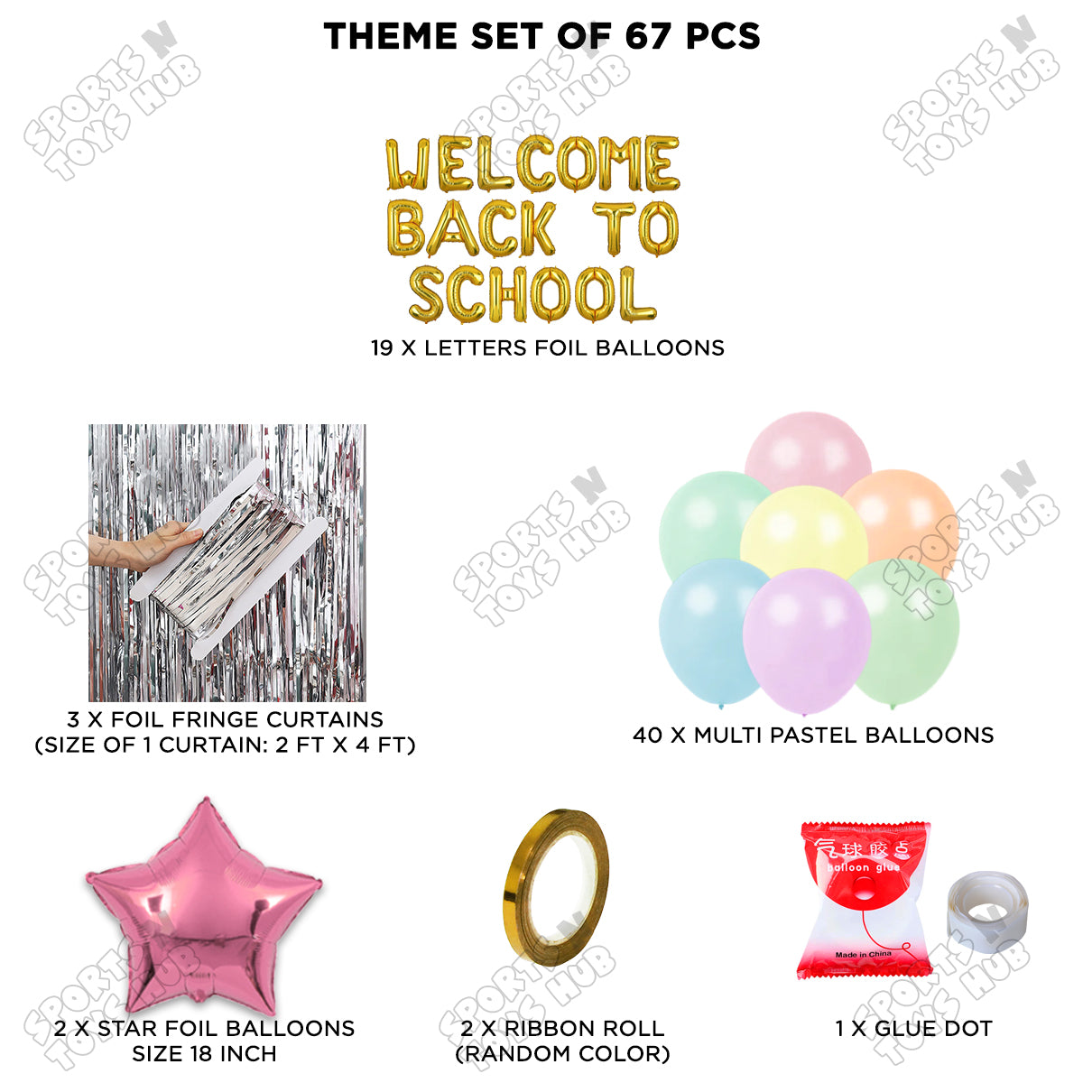 Welcome Back To School Foil Letters Theme Collection