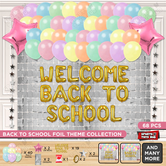 Welcome Back To School Foil Letters Theme Collection