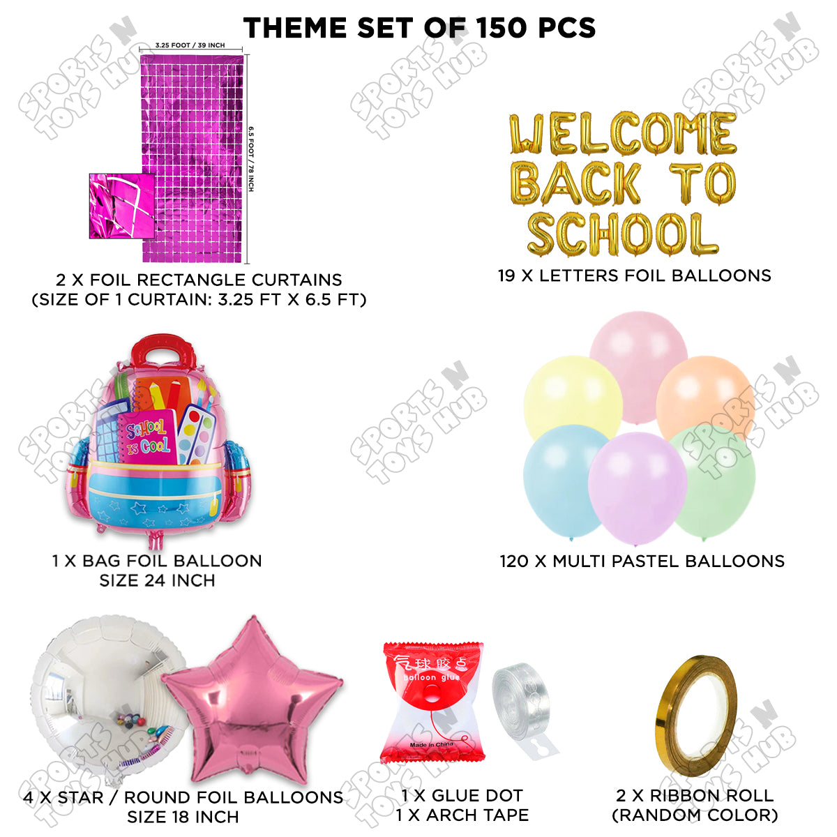 Welcome Back To School Foil Letters Theme Collection