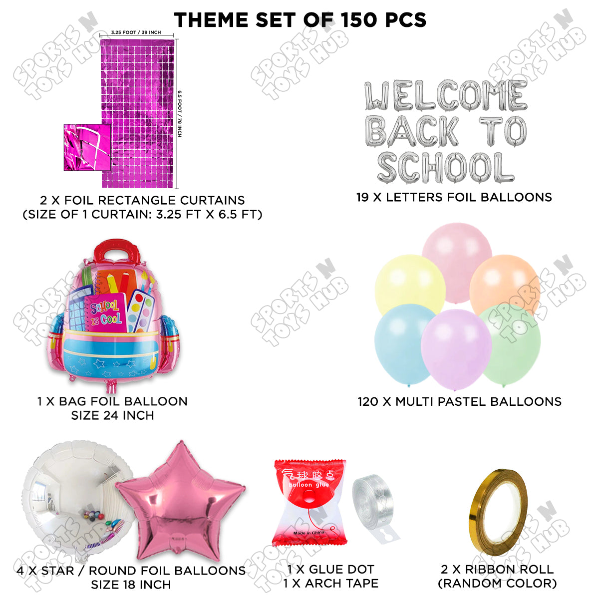 Welcome Back To School Foil Letters Theme Collection