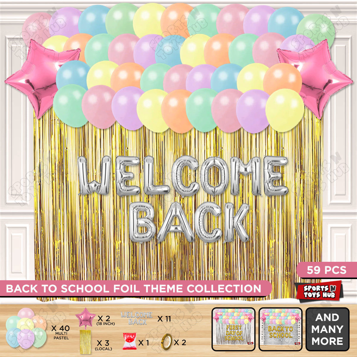 Welcome Back Foil Letters Theme Collection