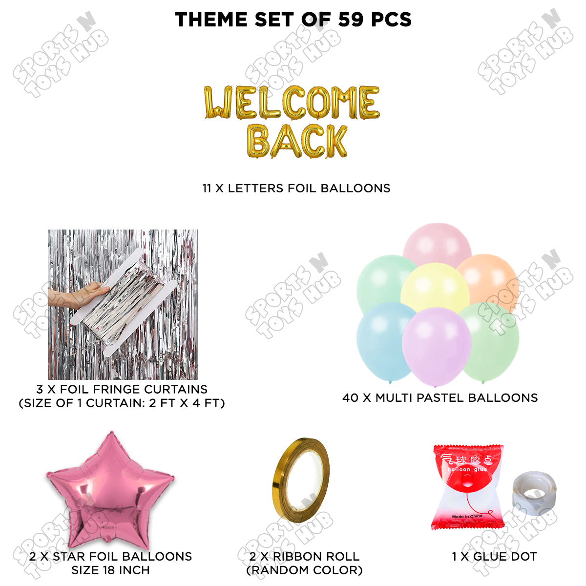 Welcome Back Foil Letters Theme Collection