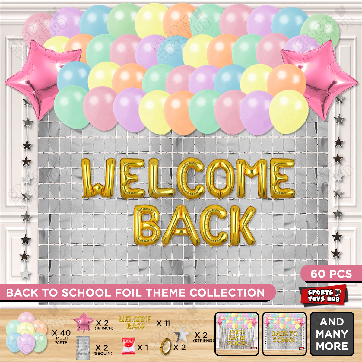 Welcome Back Foil Letters Theme Collection