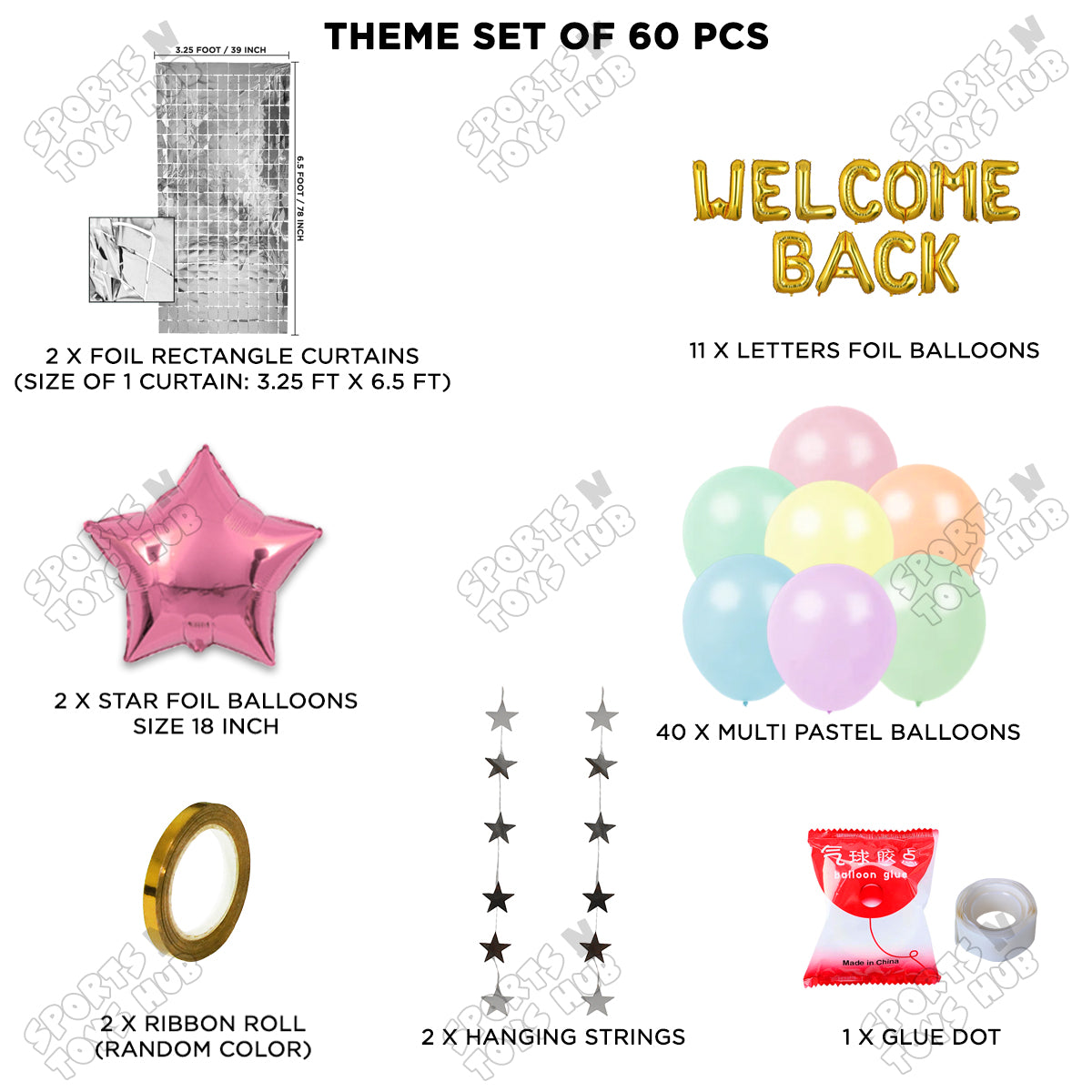 Welcome Back Foil Letters Theme Collection