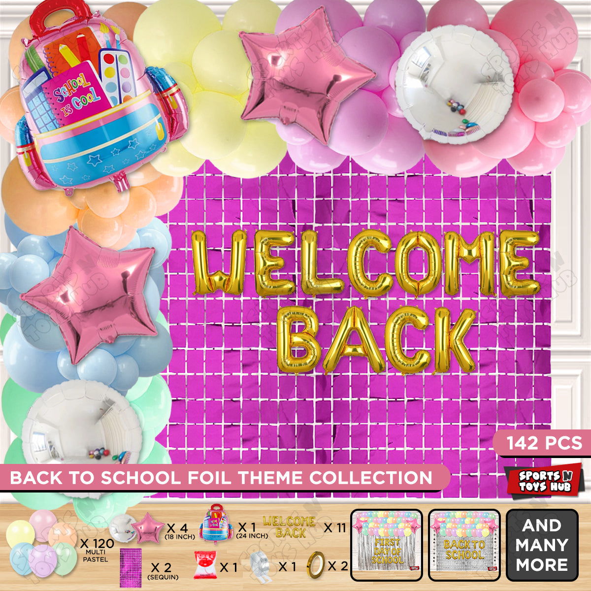 Welcome Back Foil Letters Theme Collection