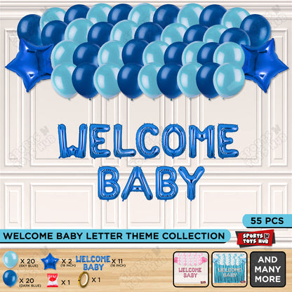 Welcome Baby Foil Letter Theme Without Curtain