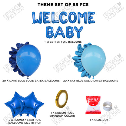 Welcome Baby Foil Letter Theme Without Curtain