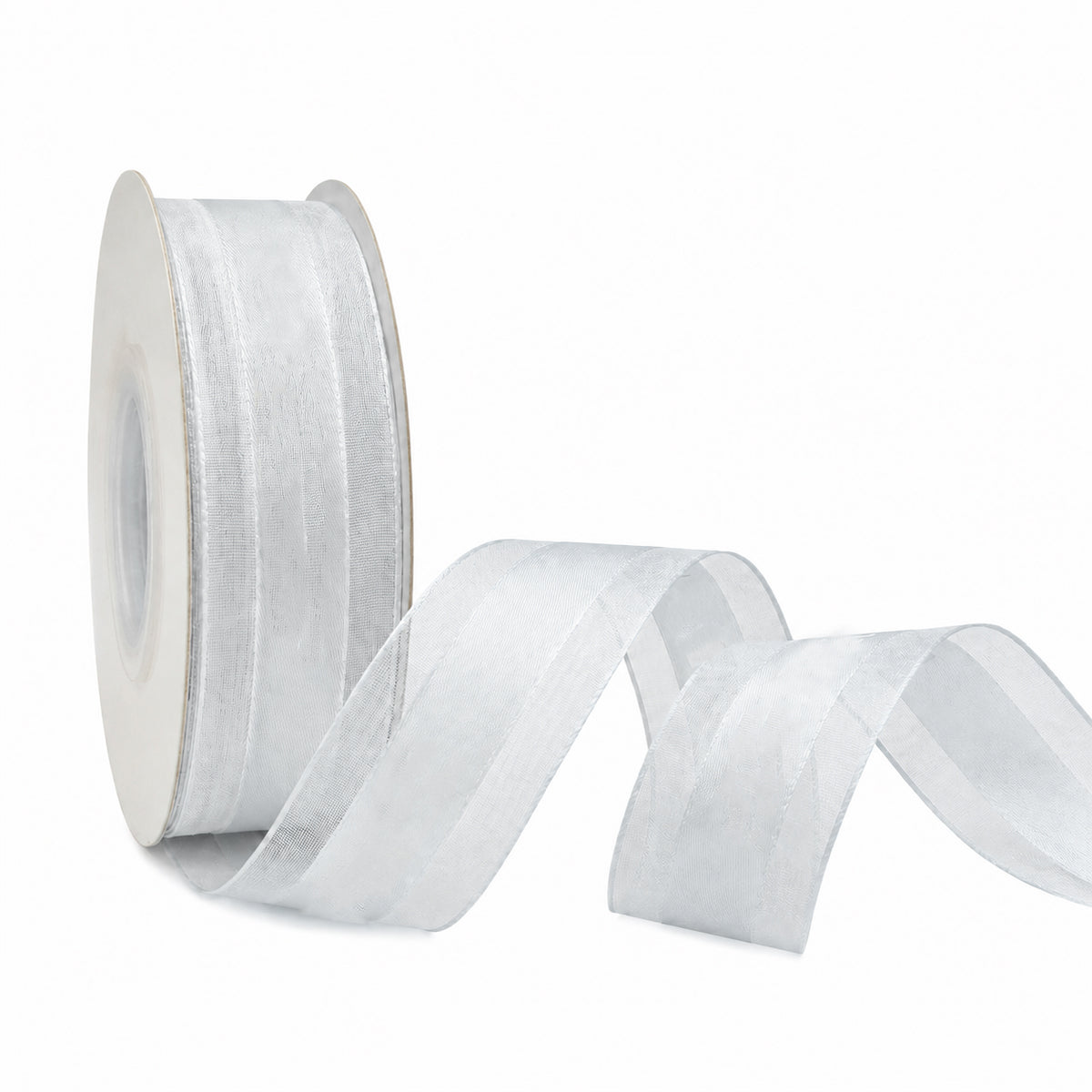 2.5CM x 40 Yards Chiffon Edge Solid Satin Ribbon – Elegant Sheer Decorative Ribbon For Gift Wrapping, Floral Bouquets, Wedding Decorations, Birthday Party Décor, Diy Crafts, Hair Bows & Event Supplies