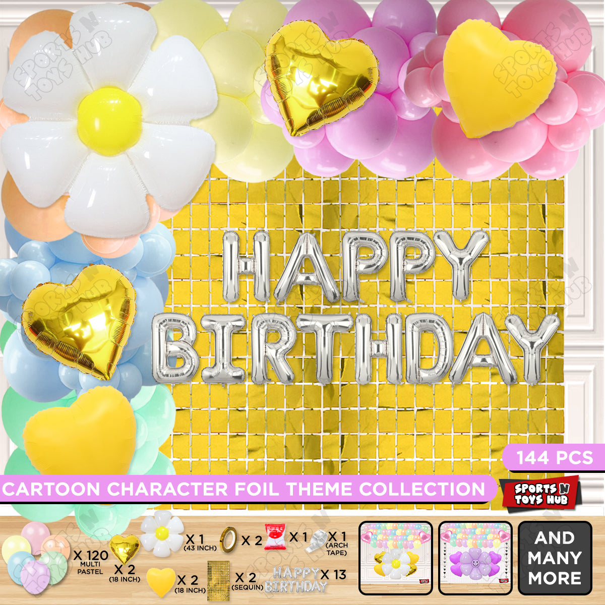 Daisy Flower Foil Letter Arch Theme Collection