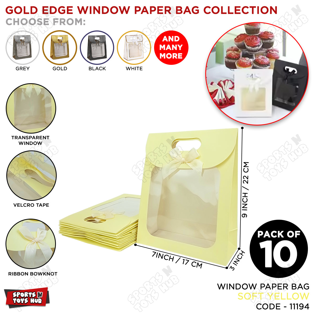 Window Paper Box with Transparent Window & Handle – Gift Packaging