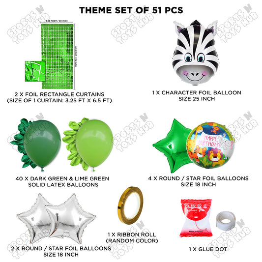 Zebra Face Animal Character Foil Balloon Theme