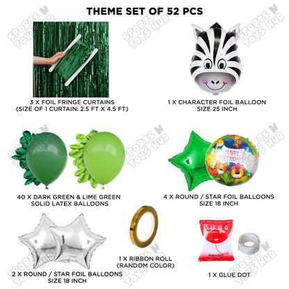 Zebra Face Animal Character Foil Balloon Theme