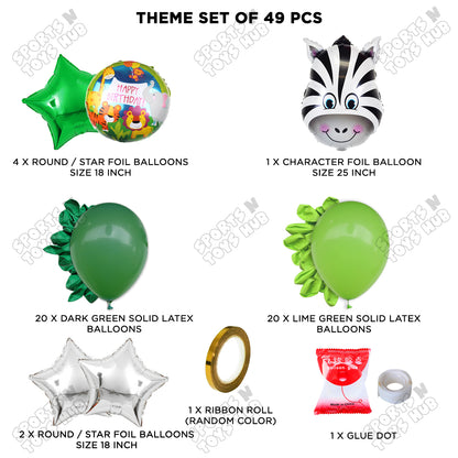 Zebra Face Animal Character Foil Balloon Theme