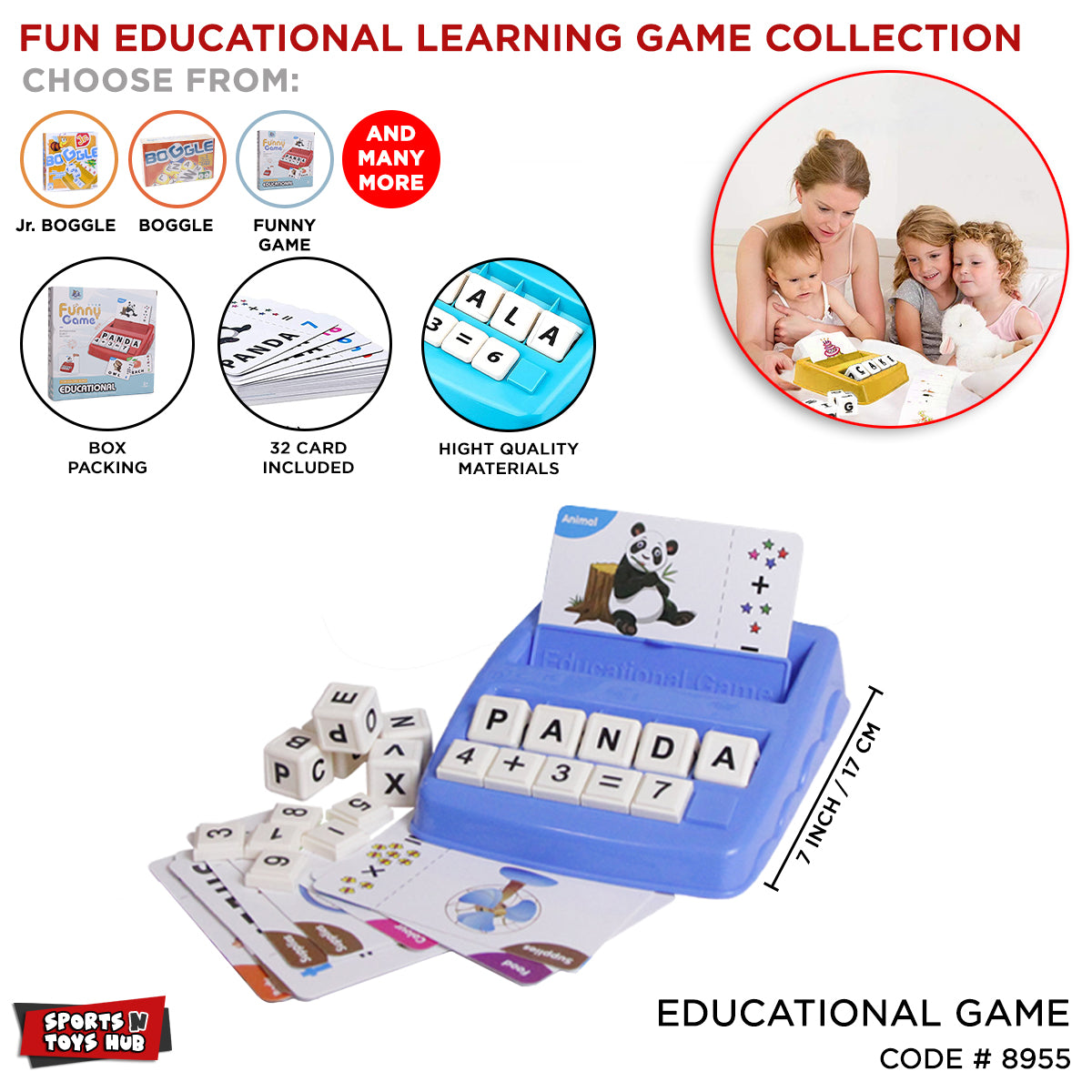 2 In 1 Matching Educational Game