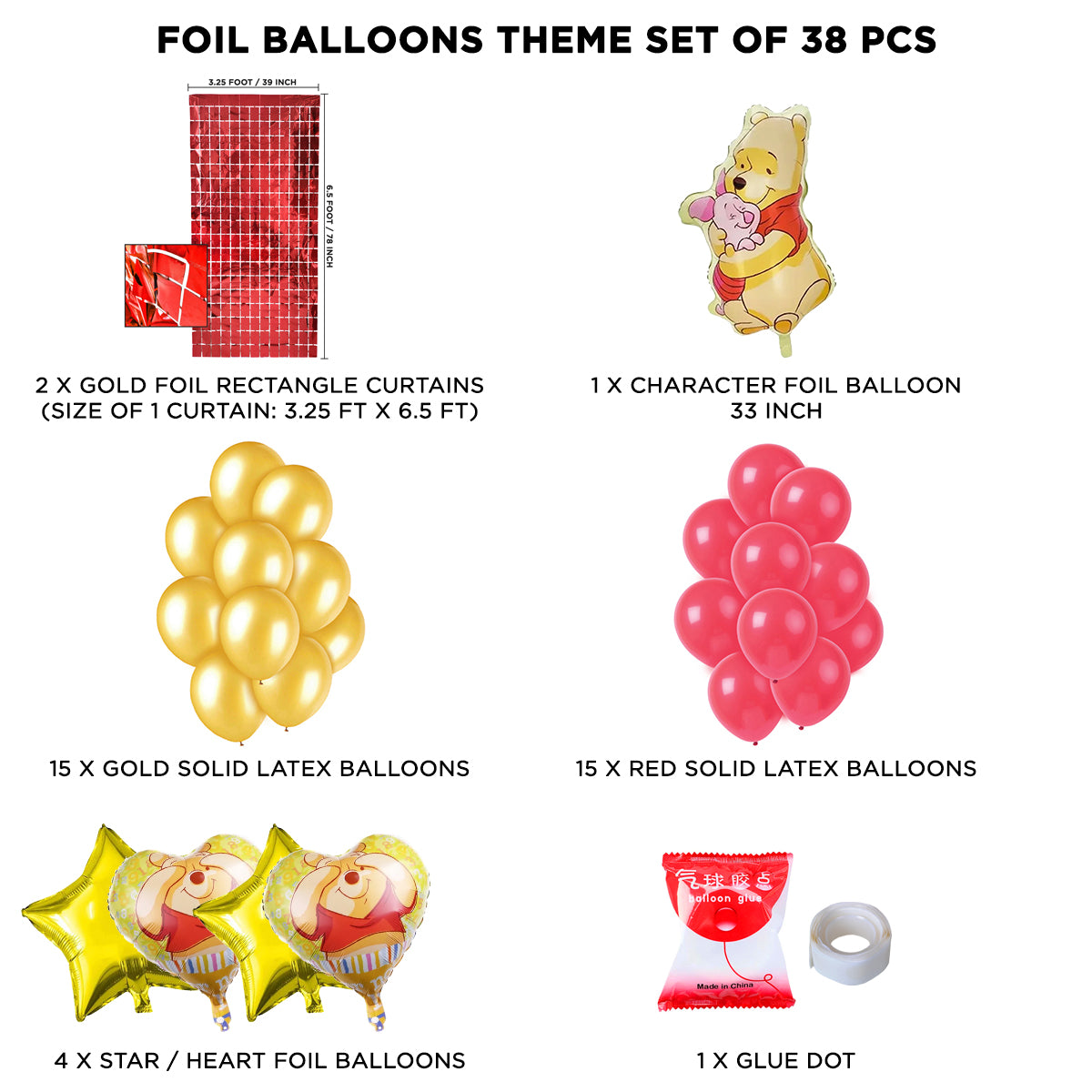 Win-nie The P_o_o_h Foil Balloon Theme Collection