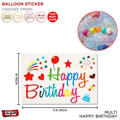 Happy Birthday Balloons Sticker Collection