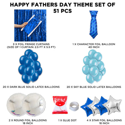 Tie Foil Balloon Set Curtain Theme -  Pack Of 51
