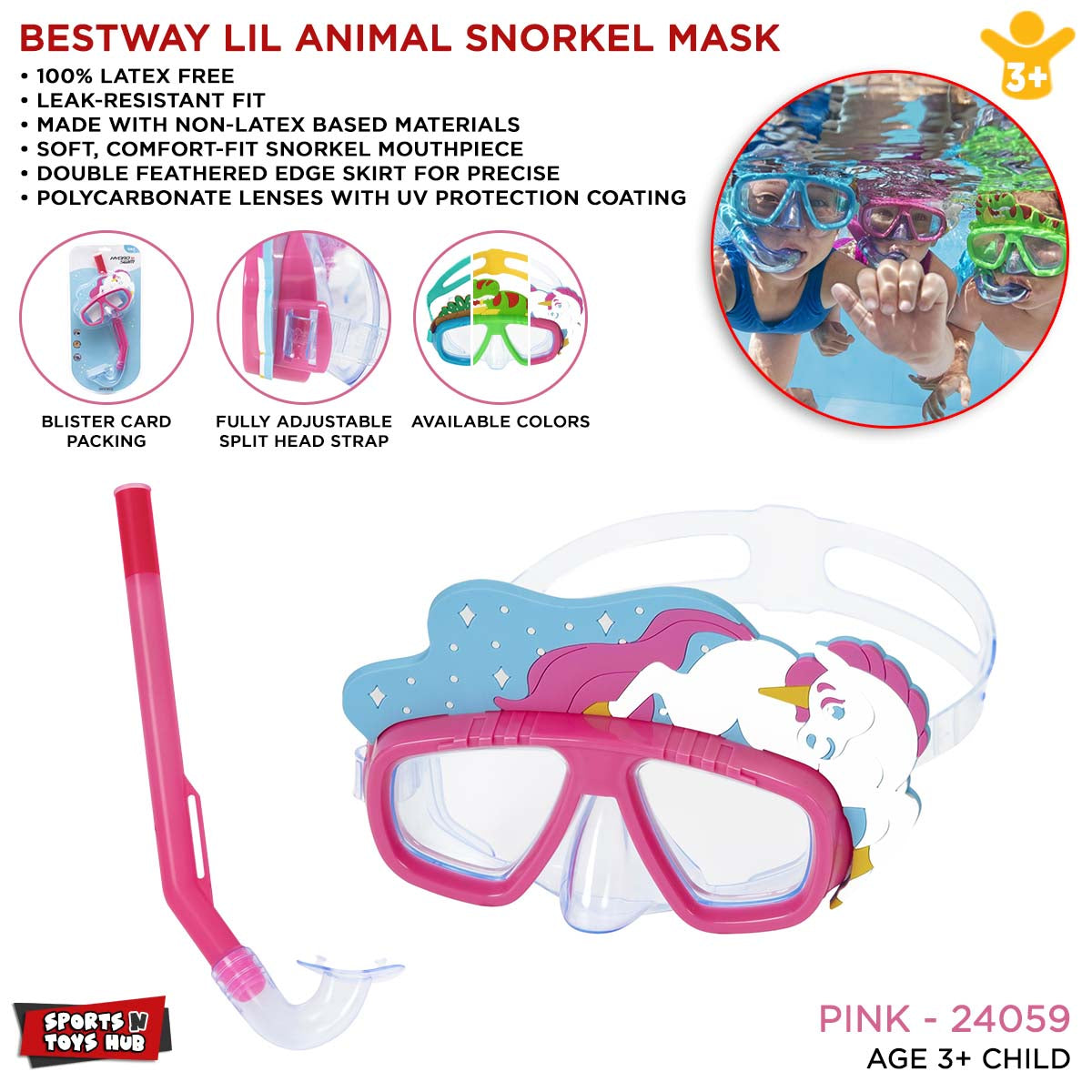 Bestway Goggles Lil Animal Mask - 24059
