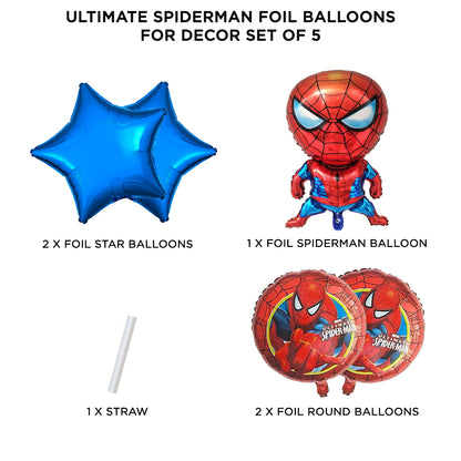 Cartoon Character Spi-der M@n Foil Balloon Set