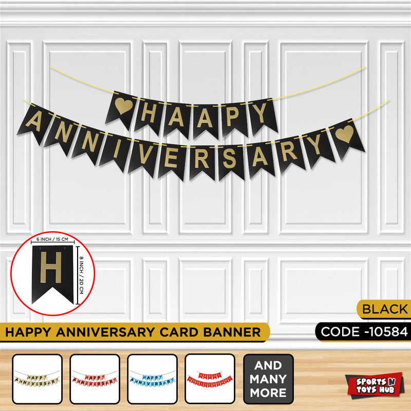Happy Anniversary Heart Card Banner Collection