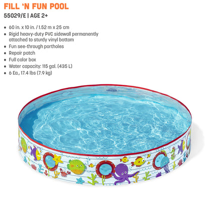 Bestway - Fill N Fun Without Air Swimming Pool - 5ft x 12 inch - 55029