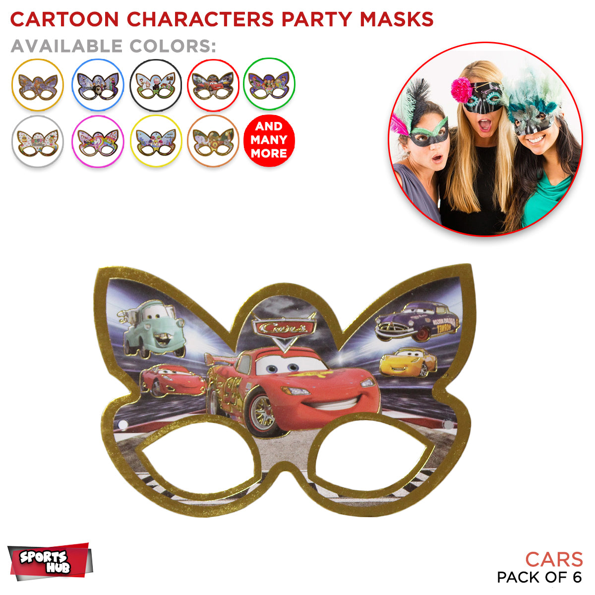 Cars Cartoons Characters Mask