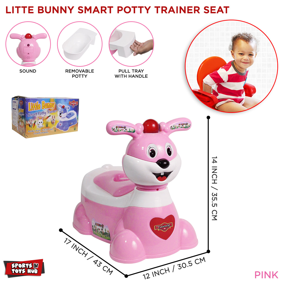 Twinkle Little Bunny Smart Potty Trainer Seat