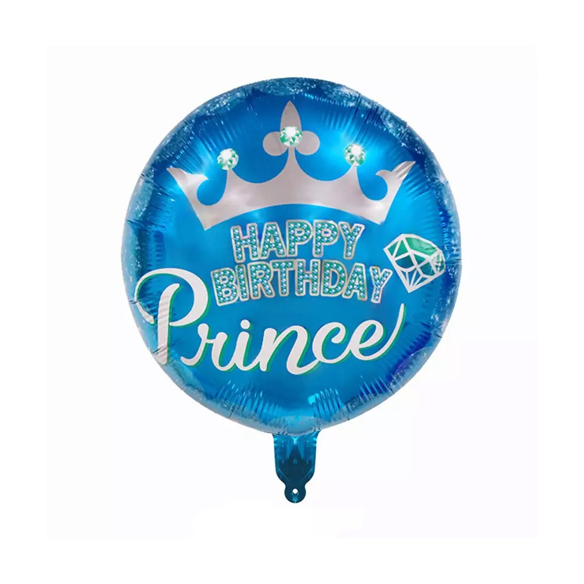 HBD Crown Prince Round Foil Balloon - Pack Of 2