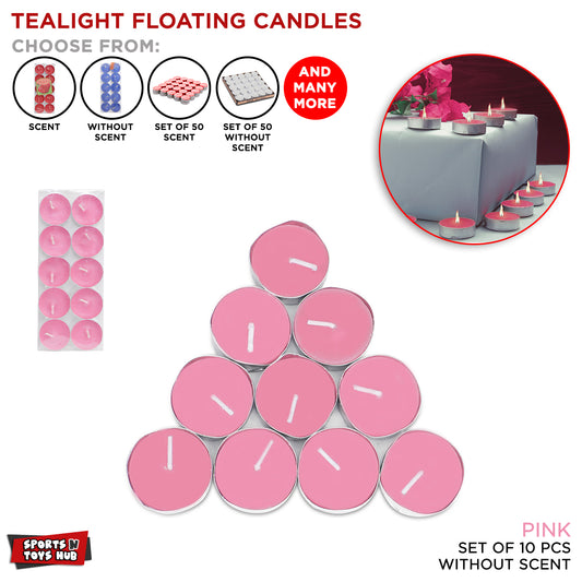Non Scented Floating Candles - 10 Pcs