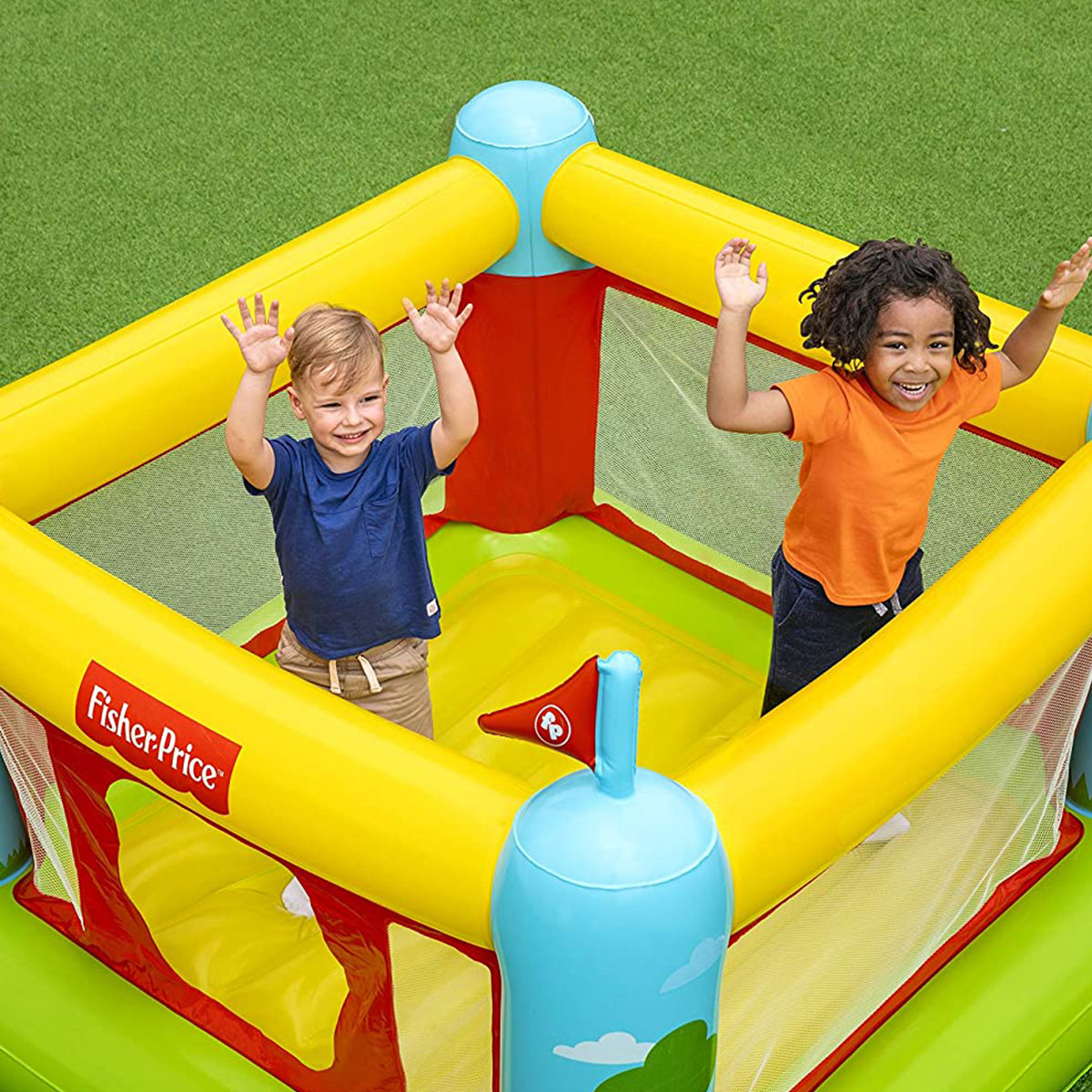 Bestway Fisher Price Jumping Bouncetastic Bouncer Gym Kids Inflatable Play Tube For Kids : 93553