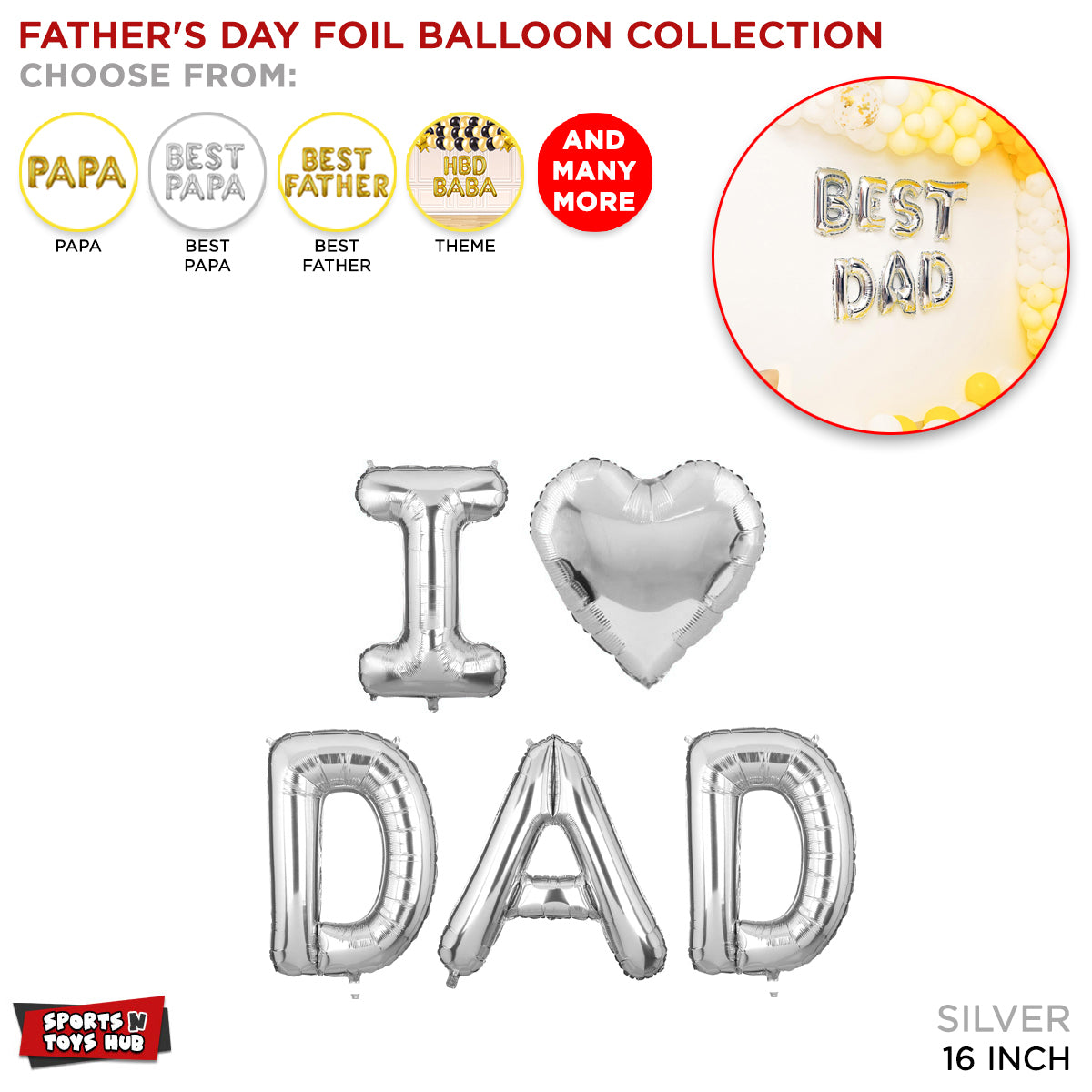I ♥ Dad Foil Letter Collection