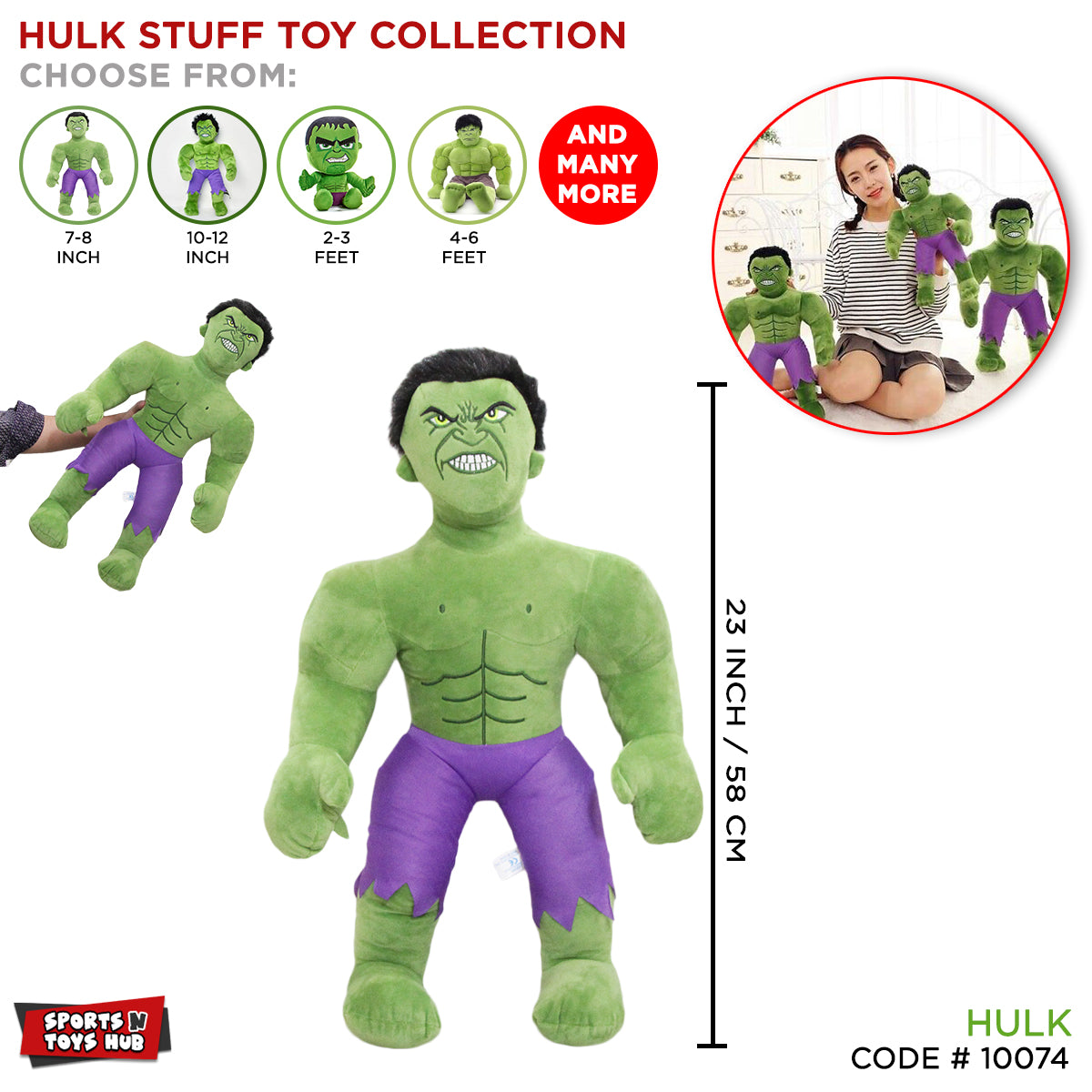 Hulk Stuffed Toys Collection For Kids