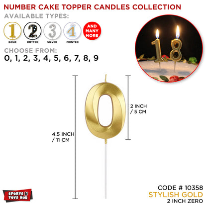 Gold Number Candle Collection