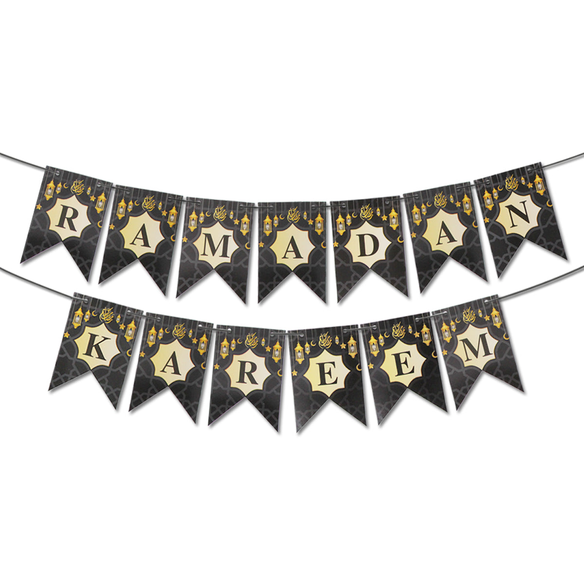 Ramadan Kareem Black Card Banner