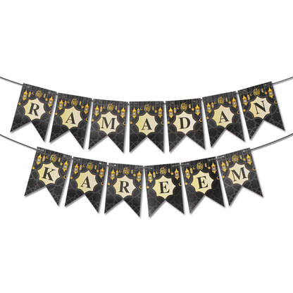 Ramadan Kareem Black Card Banner