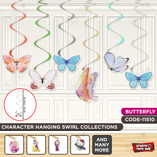 Butterfly Characters Swirls