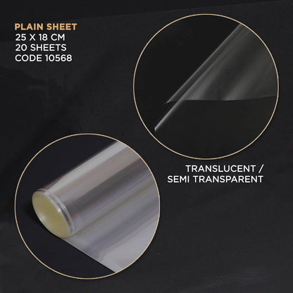 Clear Transparent OPP Cellophane Sheets - Pack of 20