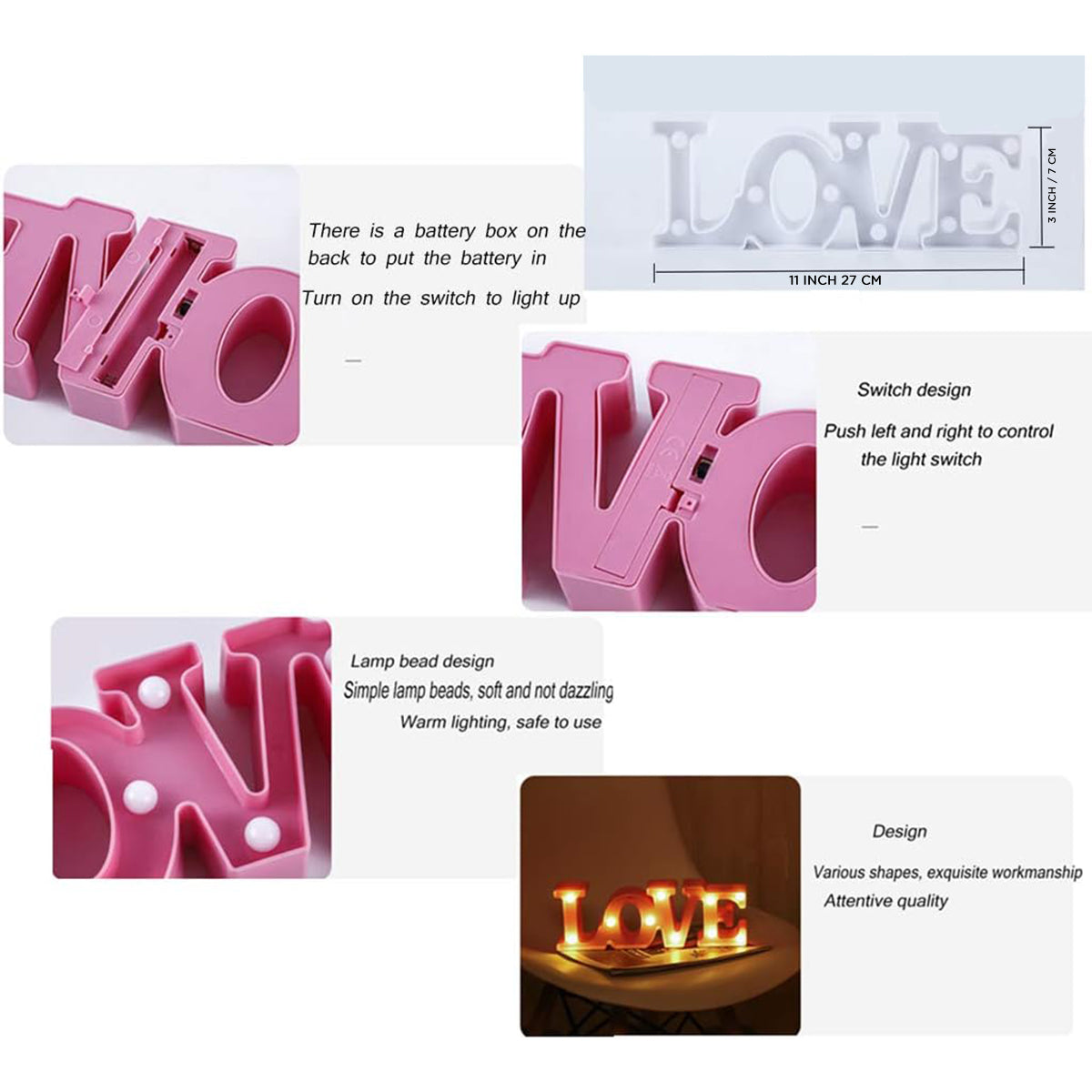 LED Love Letter Marquee Light