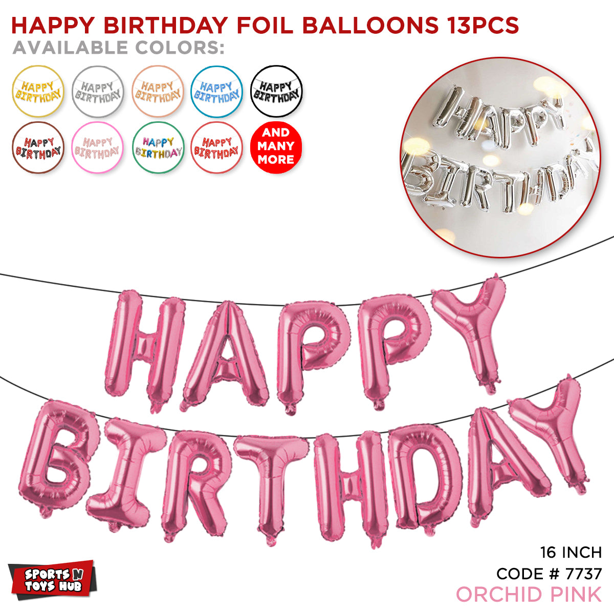 Happy Birthday Foil Banner Balloons