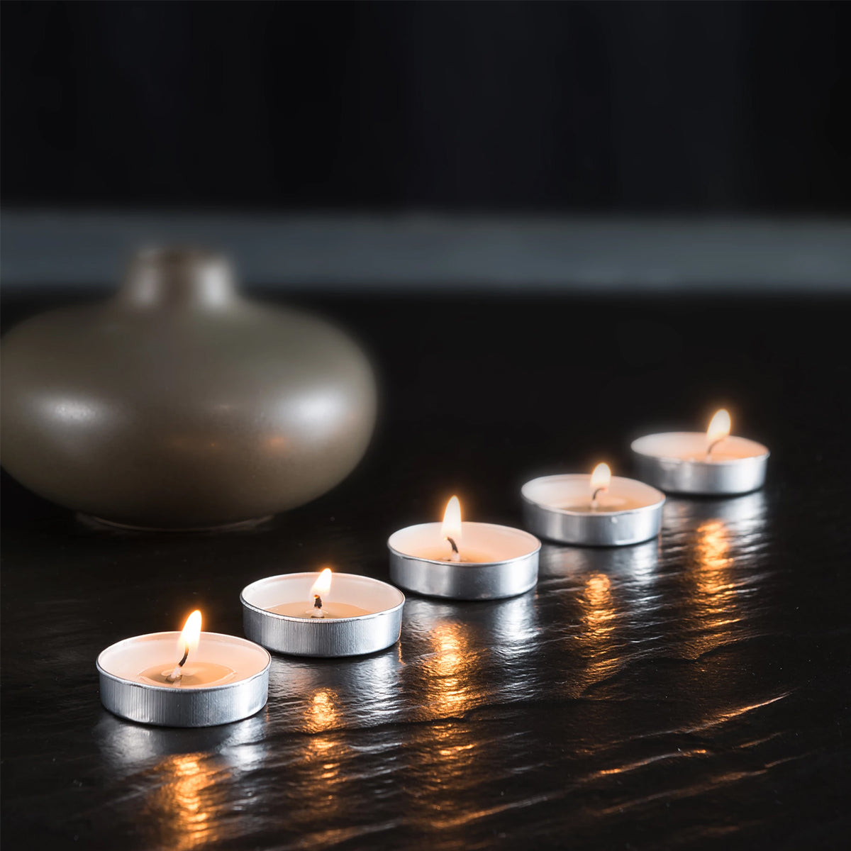 Non Scented Floating Tea Light Wax Candles - Pack of 50