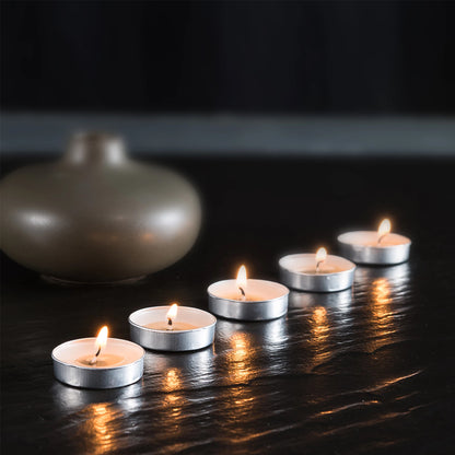 Non Scented Floating Tea Light Wax Candles - Pack of 50