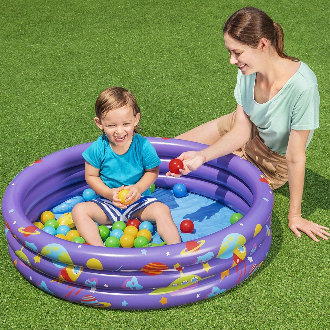 Bestway 3 Ft Inflatable Intergalactic Surprise Ball Pit & Play Swimming Pool For Kids - 52466