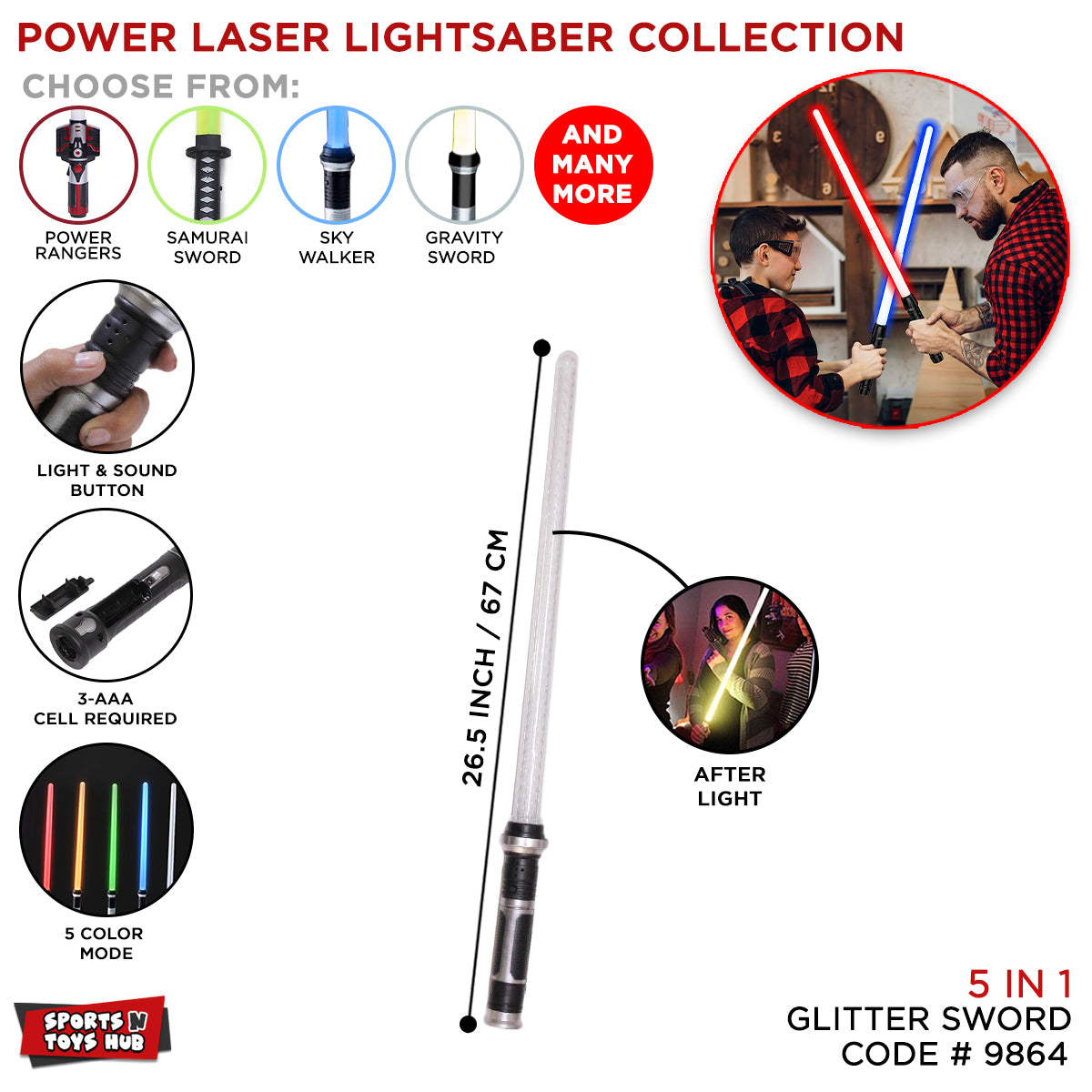 Power Laser Light Saber Collection