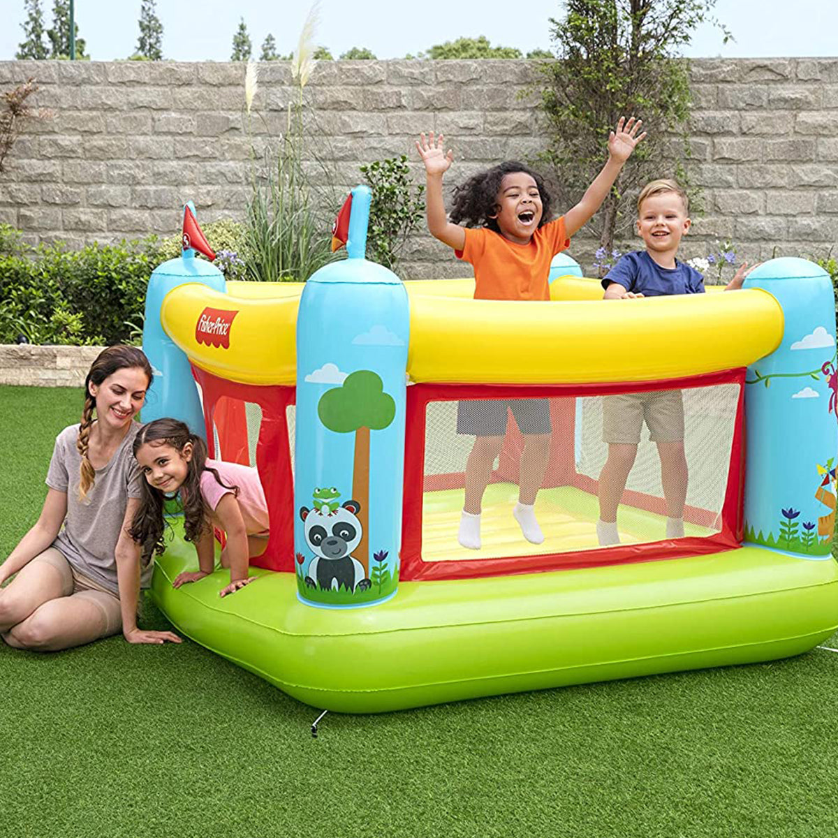 Bestway Fisher Price Jumping Bouncetastic Bouncer Gym Kids Inflatable Play Tube For Kids : 93553