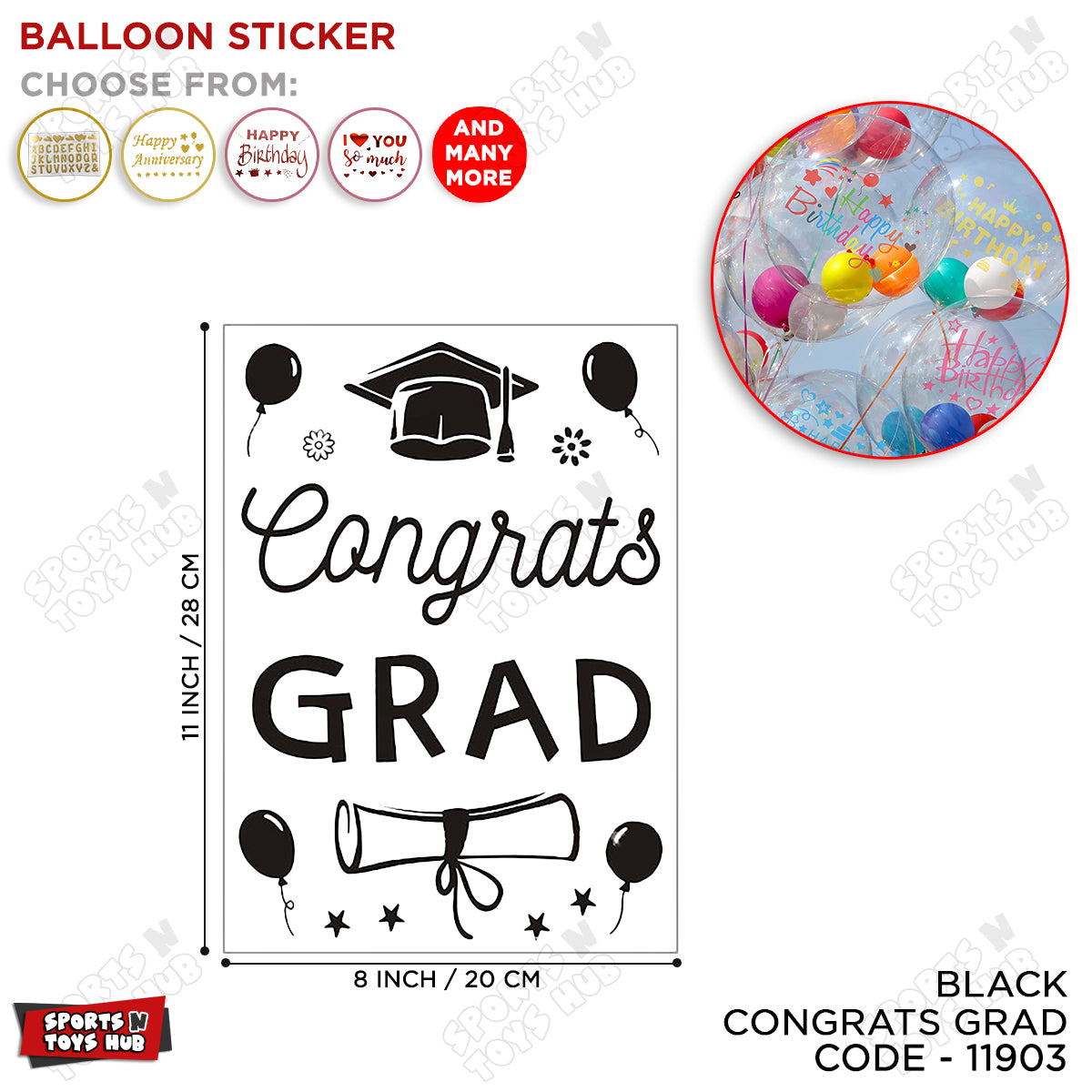 Congratulations Balloons Sticker Collection