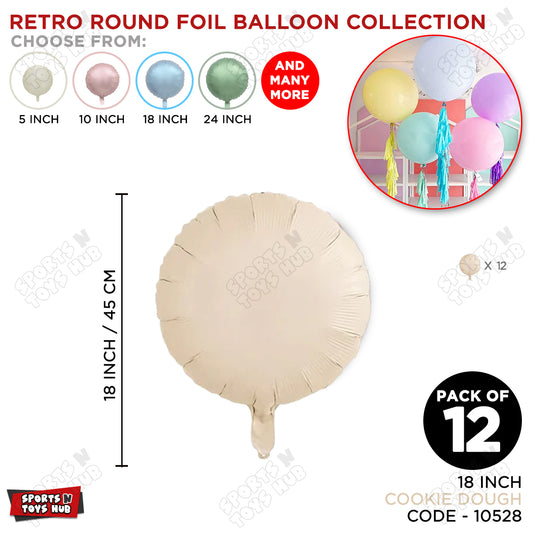 18 Inch - Retro Cookie Dough Round Foil Balloon